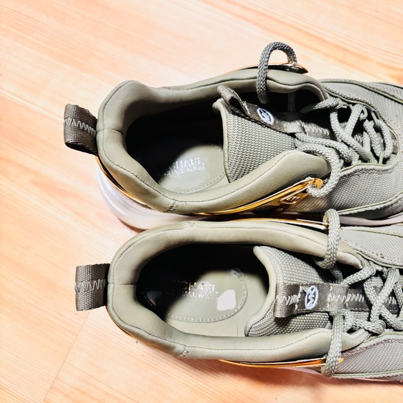 Michael Kors Olive and Gold Sneakers - Picture 4 of 7